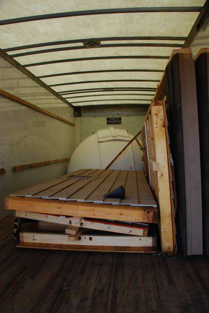 Inside truck